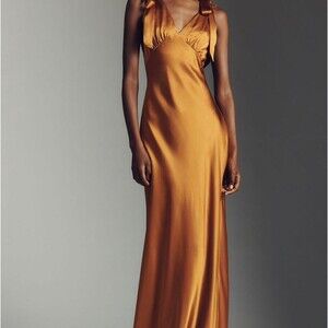 Reformation Pernille Tie-Strap Silk Maxi Dress (sz XL)